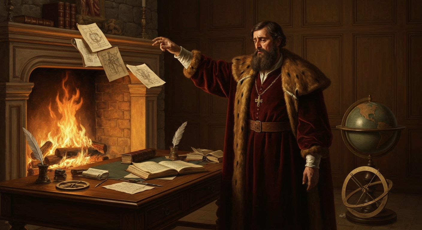 황제의 주치의가 자기 원고를 불태웠다