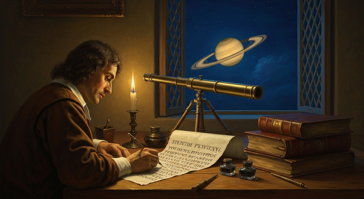 호이겐스는 토성 고리를 암호로 발표했다