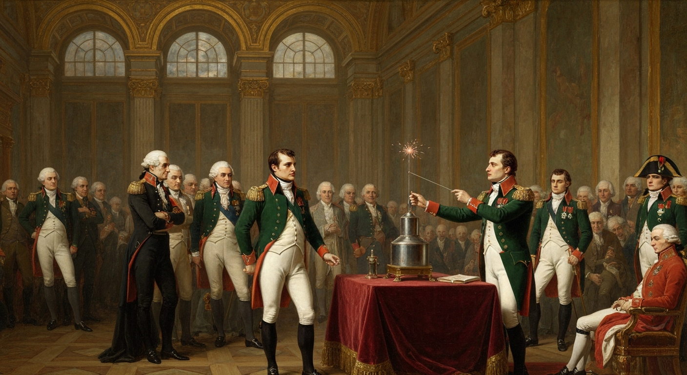 나폴레옹은 시연 자리에서 볼타에게 백작을 내렸다