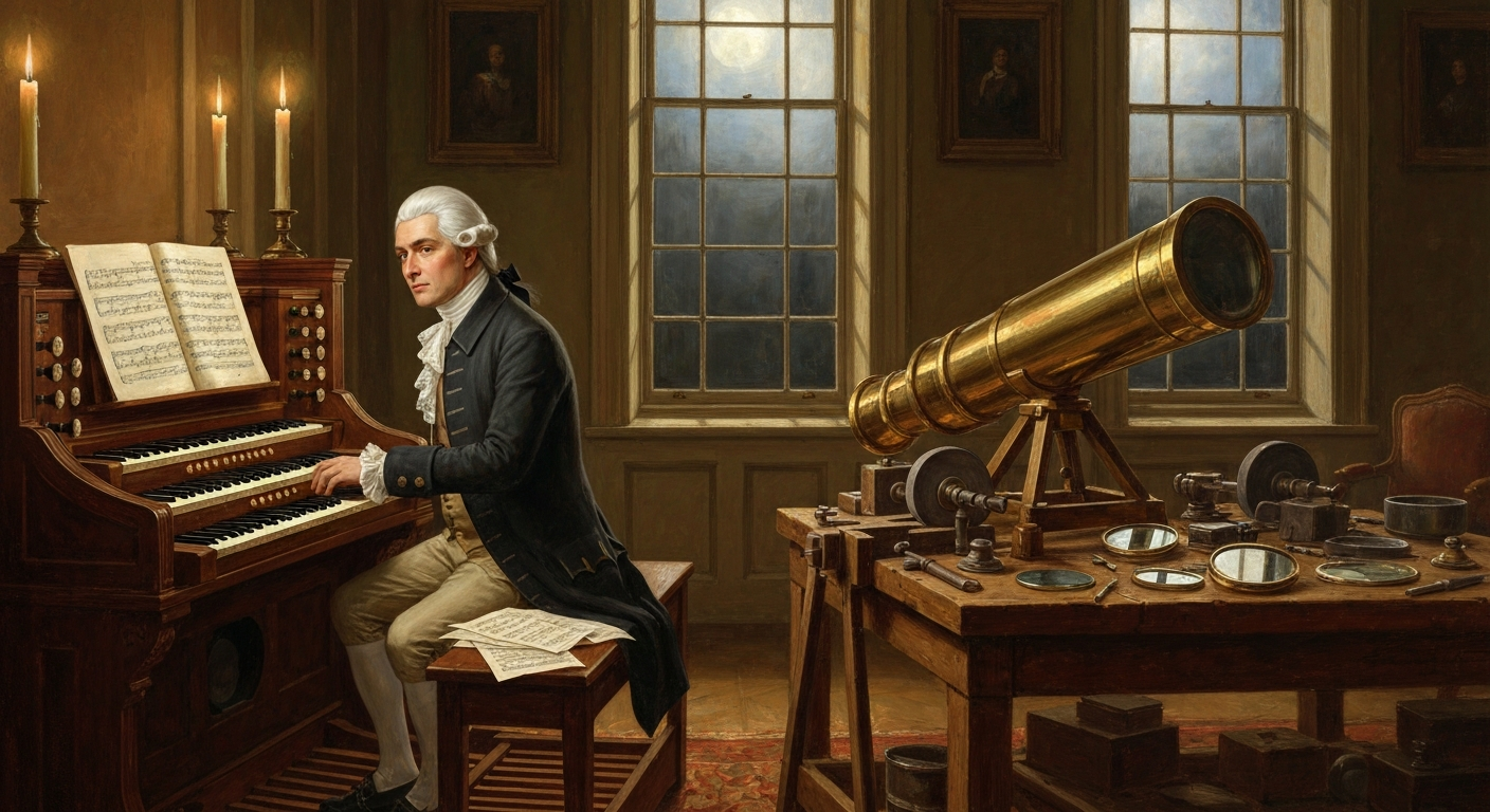 교향곡 24편을 쓴 작곡가가 밤마다 망원경을 깎았다