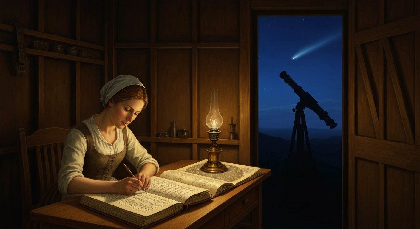 여동생 캐롤라인은 영국 최초로 봉급 받는 여성 과학자가 됐다