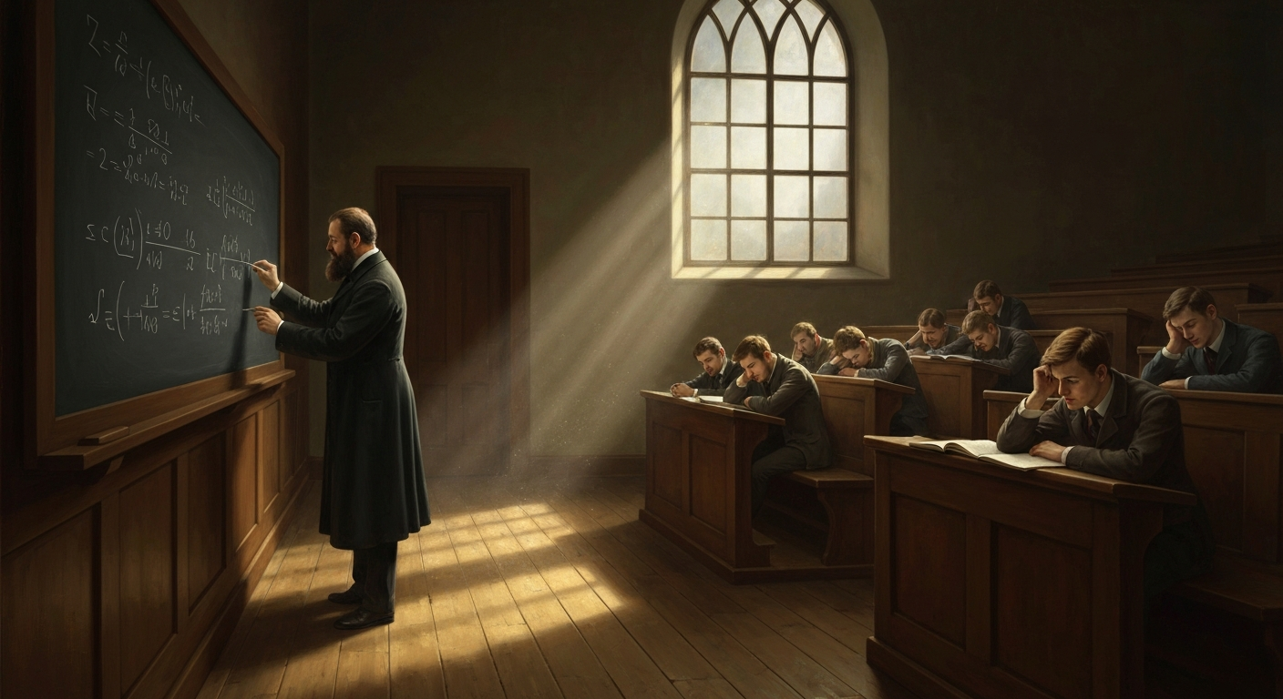 디리클레의 강의는 졸렸지만 리만이 앉아 있었다