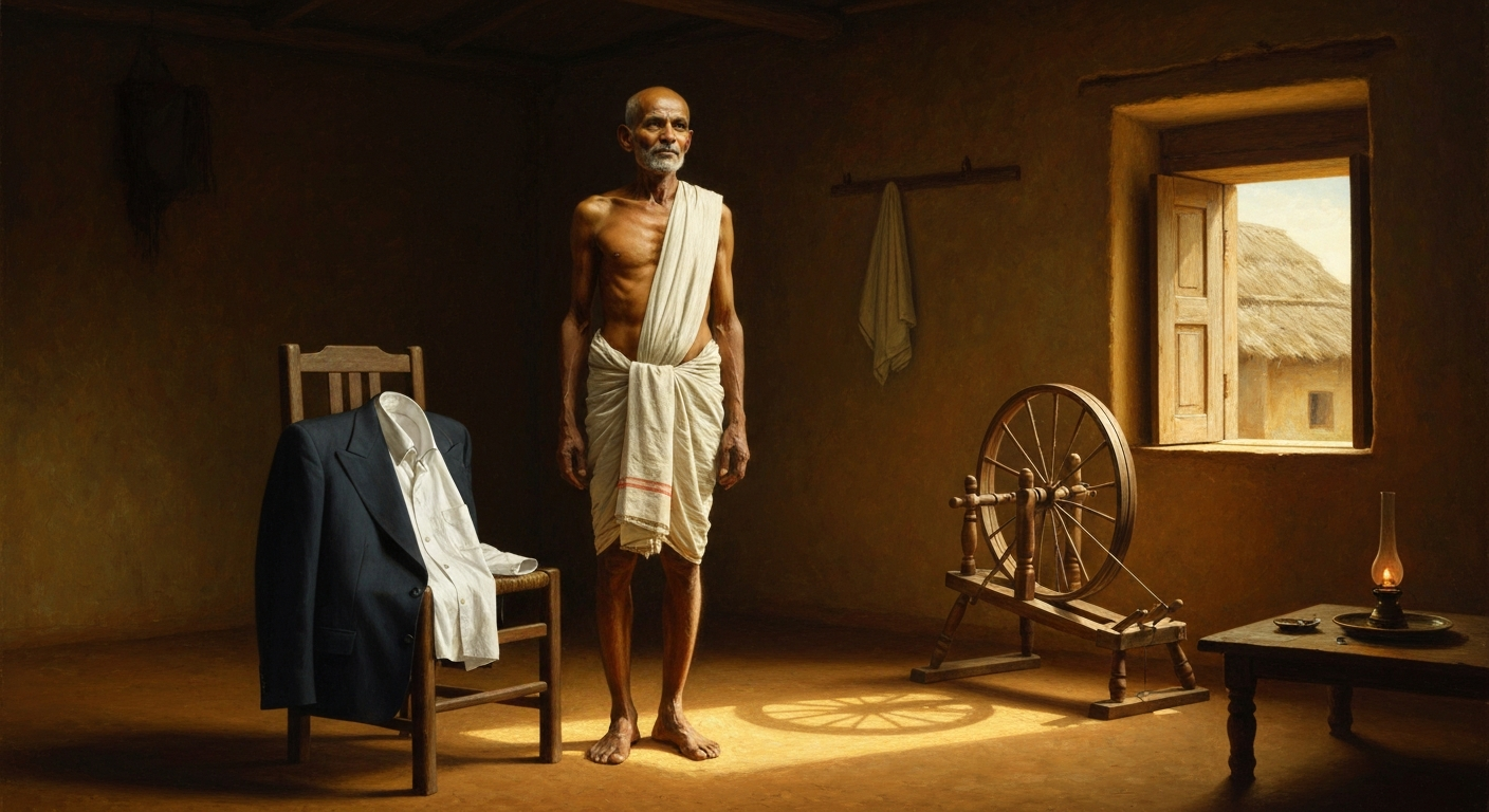 51세의 변호사는 양복을 벗고 도티 한 장을 둘렀다