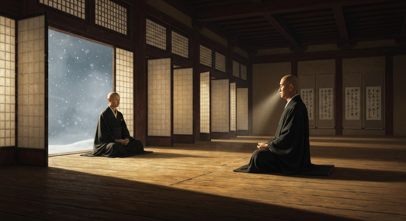 도겐은 빈손으로 돌아와 '그냥 앉으라'고 했다