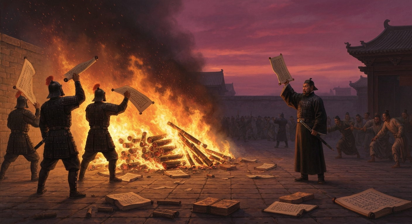 그 이사가 공자의 책을 모두 불태우게 했다