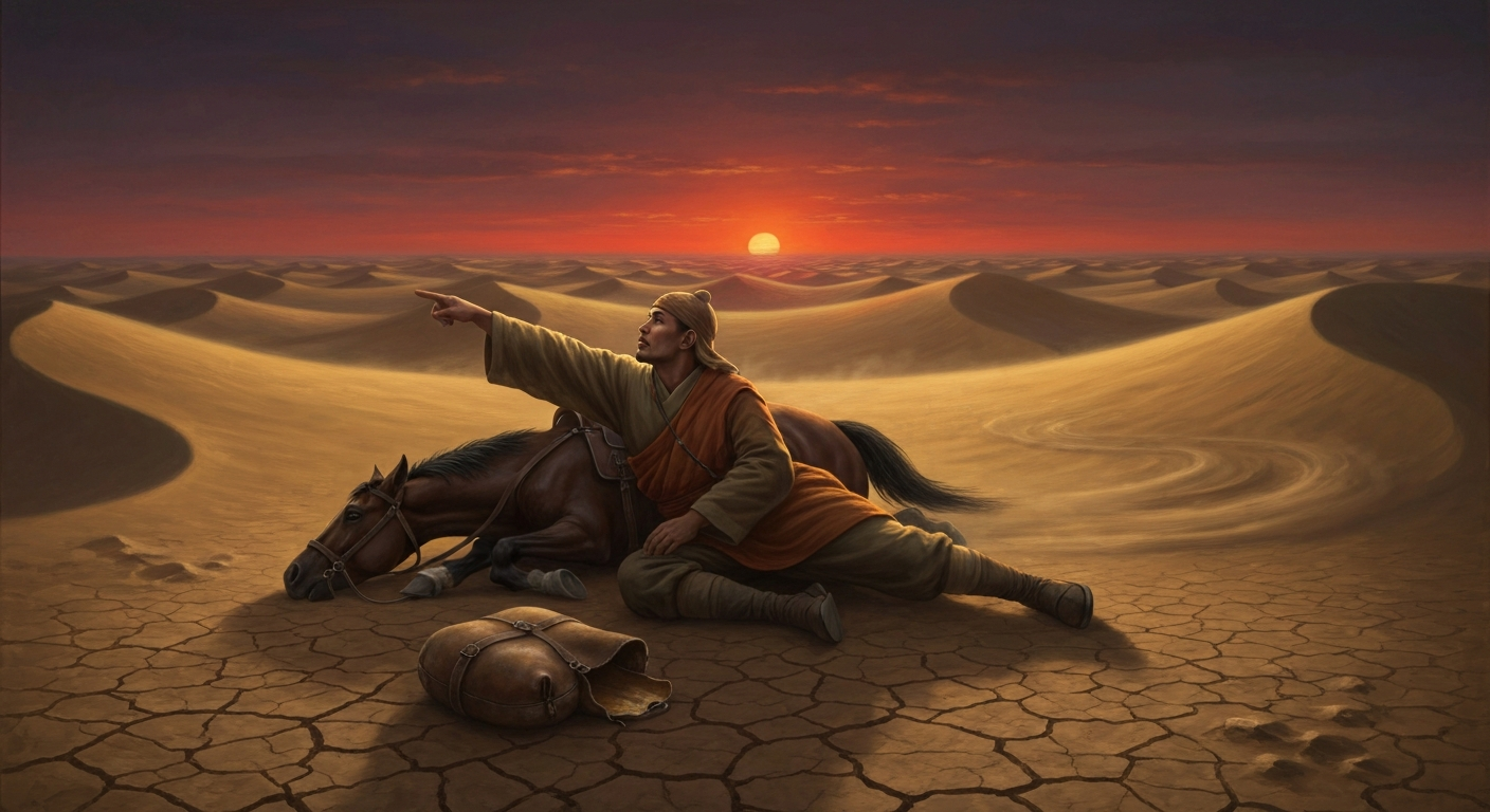 현장은 사막에서 물병을 쏟고도 돌아서지 않았다