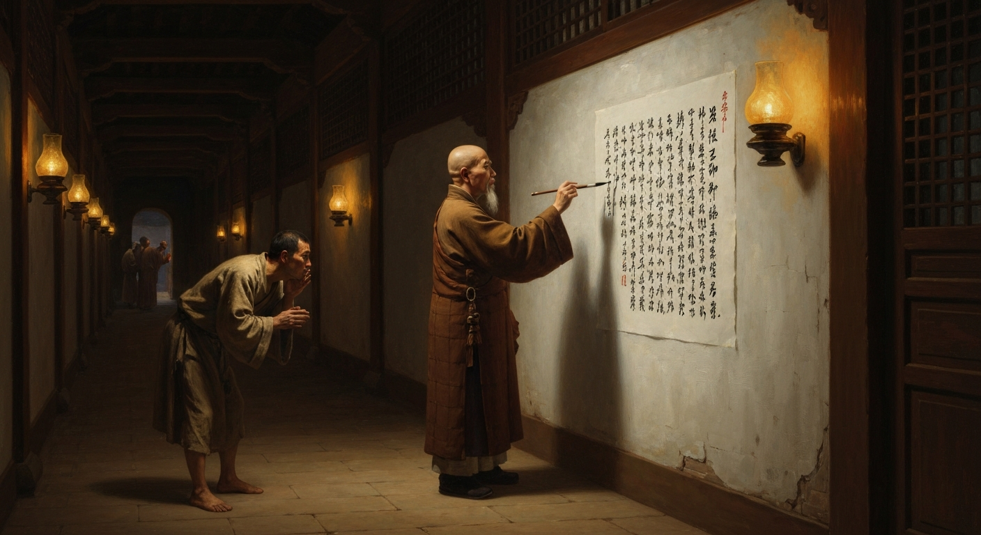 신수가 벽에 쓴 시를 혜능이 한 문장으로 뒤집었다