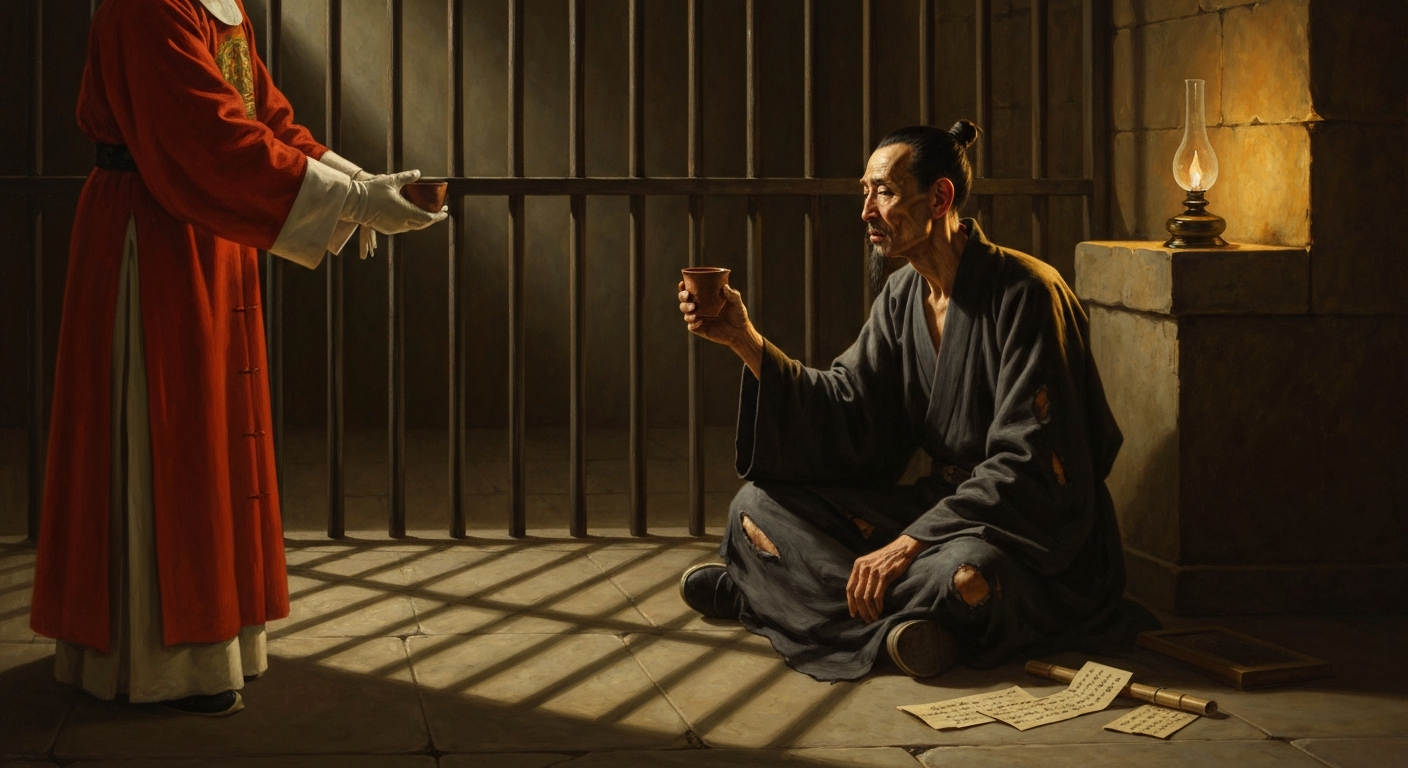 동문 이사가 옥중의 한비자에게 독을 보냈다