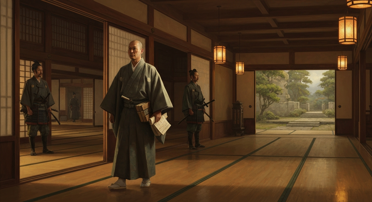 그는 막부를 섬기면서 막부의 공식 철학을 무너뜨렸다