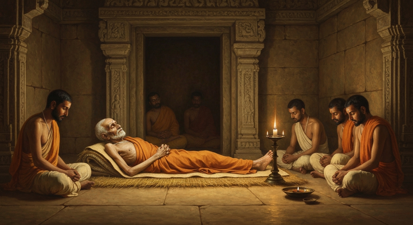 마하비라는 72세에 스스로 굶어 죽었다