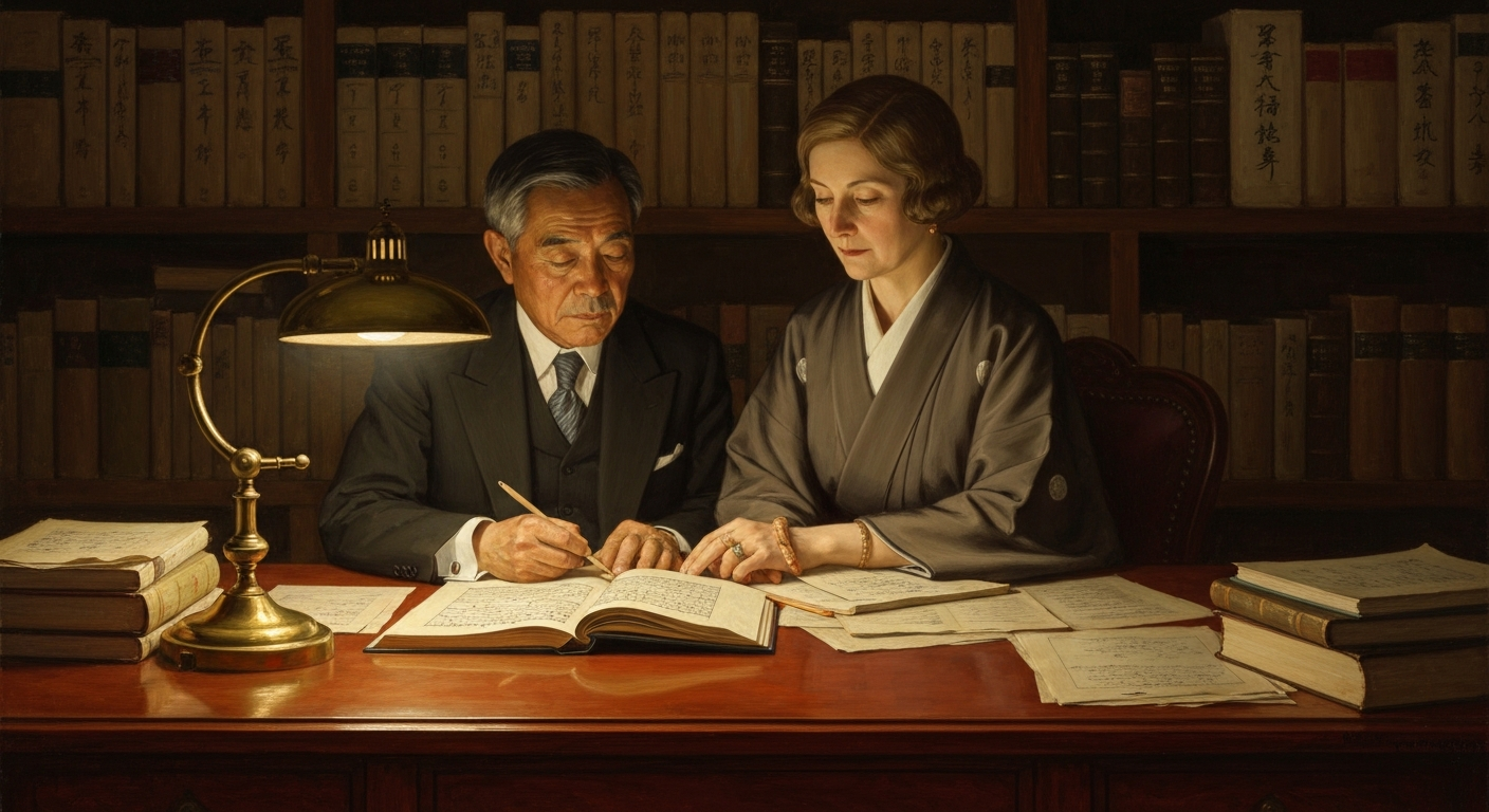 미국인 아내 베아트리체가 그의 영어를 다듬었다