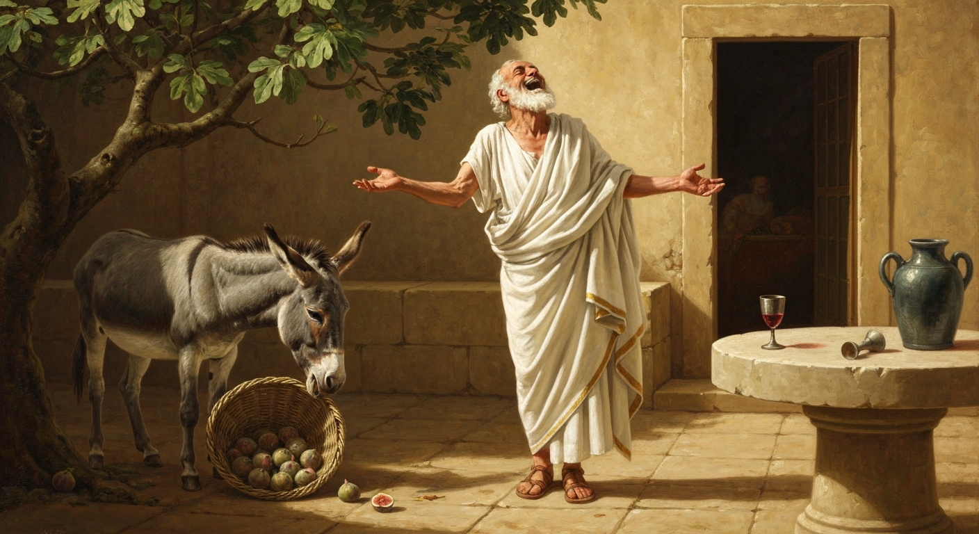 크리시포스는 당나귀를 보고 웃다 죽었다