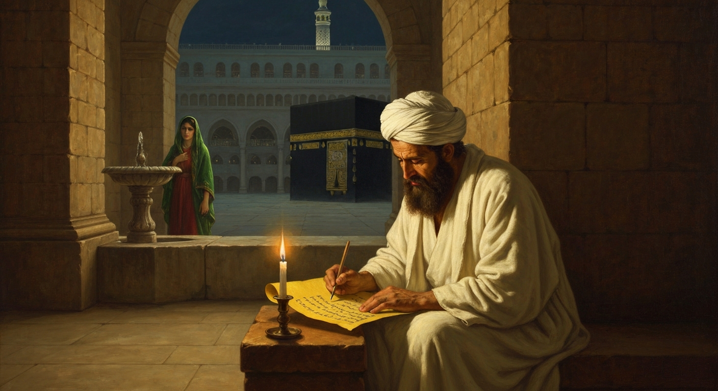 이븐 아라비는 메카에서 한 페르시아 소녀에게 시를 바쳤다