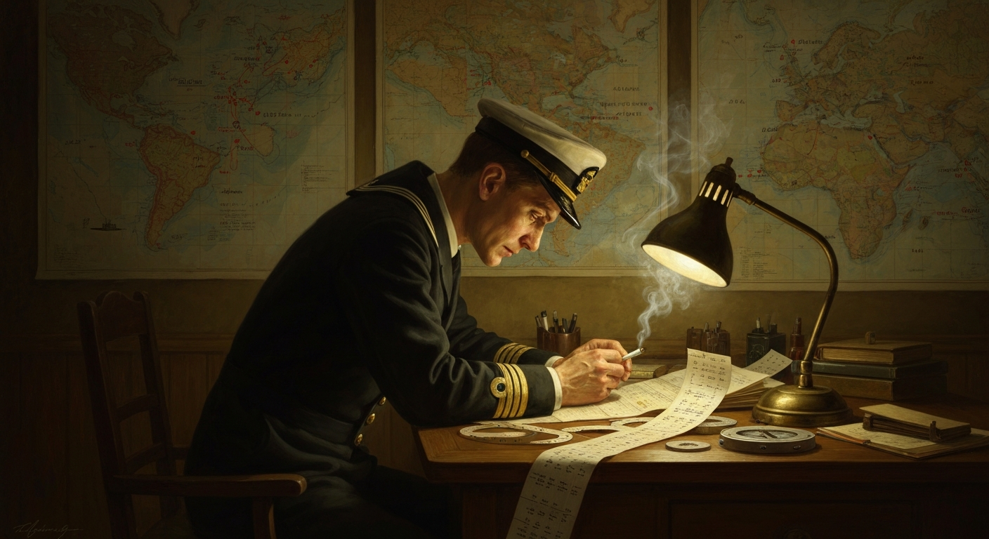 콰인은 2차 대전 동안 잠수함 암호를 해독했다