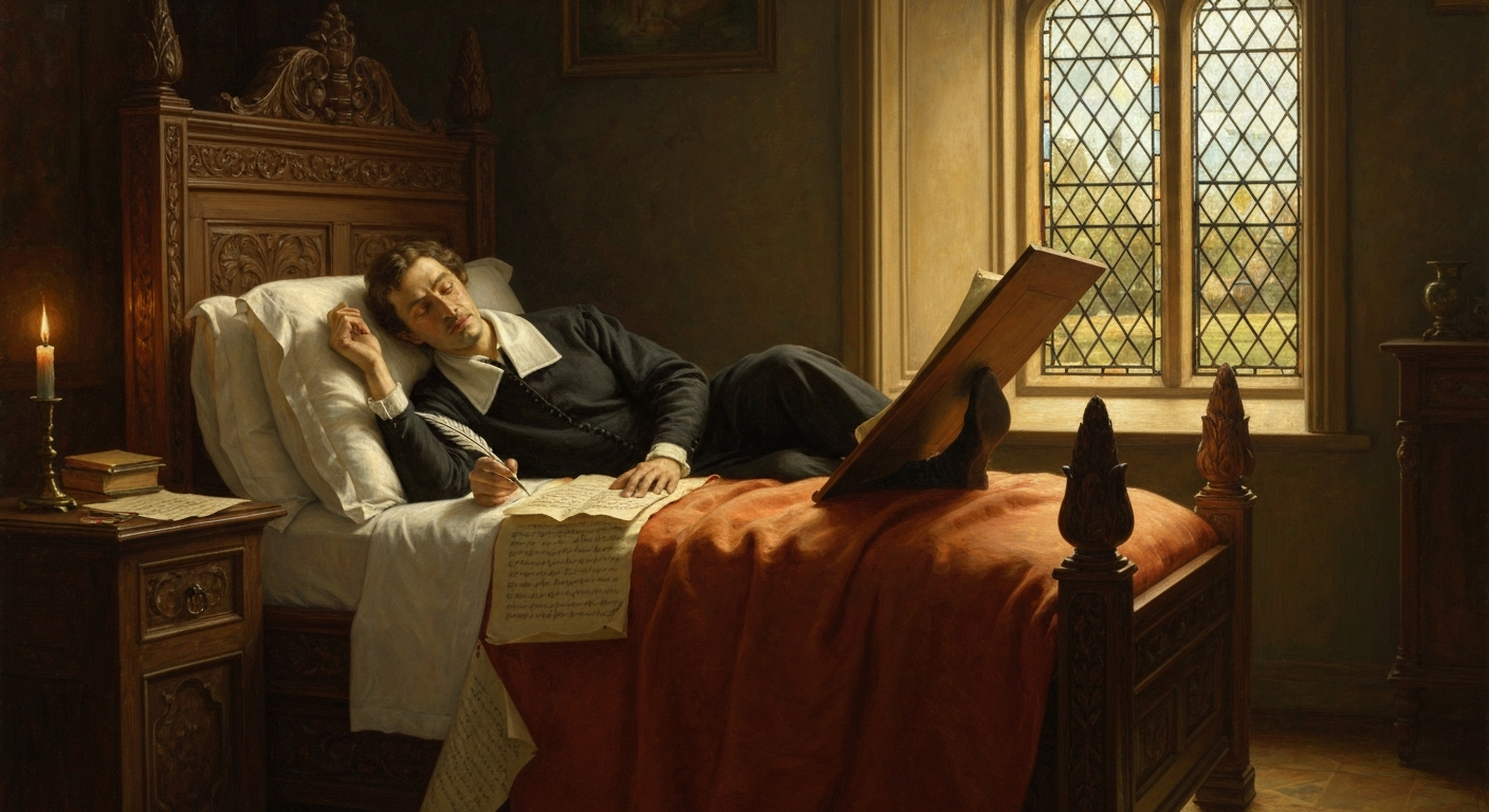 에라스무스는 친구 집 침대에서 일주일 만에 광기예찬을 썼다