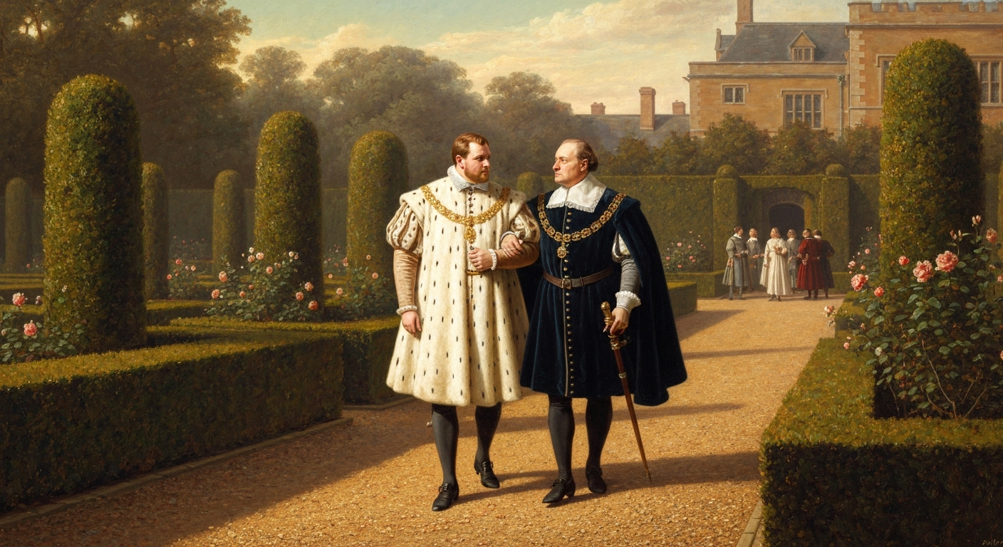 헨리 8세는 모어의 정원에 자주 찾아오는 친한 친구였다