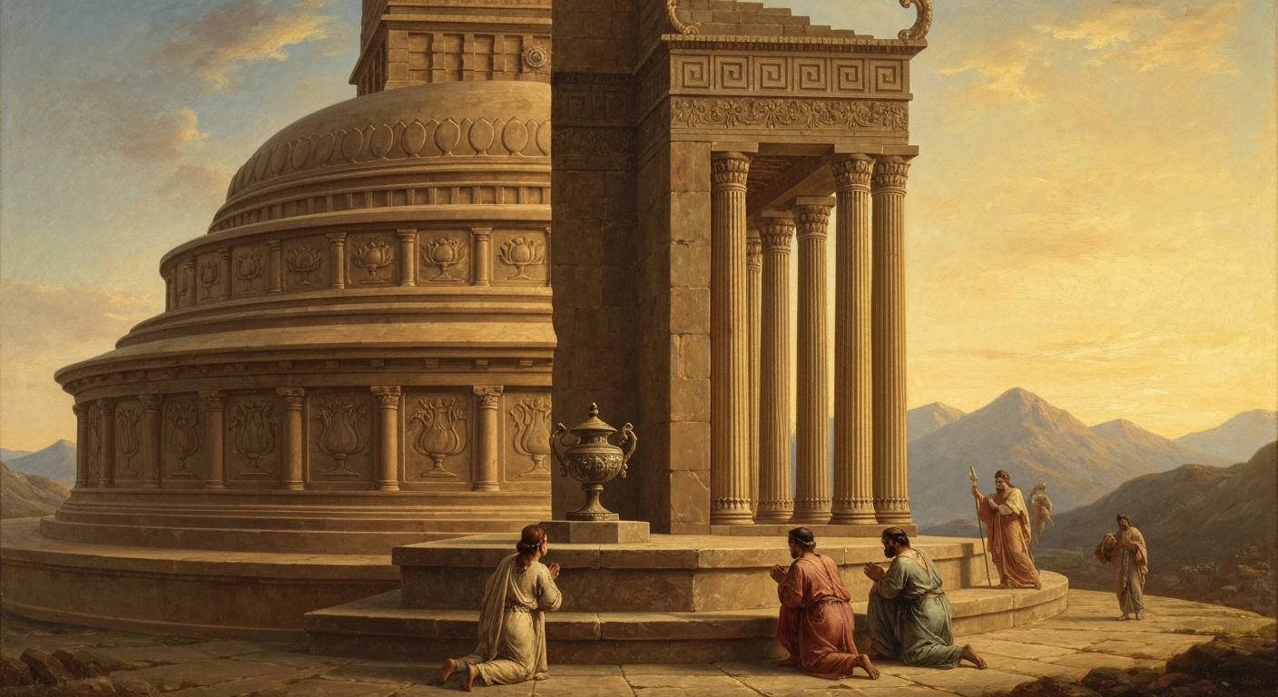 그리스 왕의 유골은 사리탑에 들어갔다