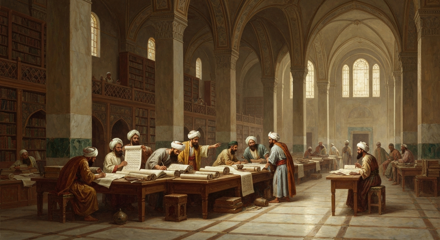 알콰리즈미는 바그다드 지혜의 집에서 번역가로 일했다