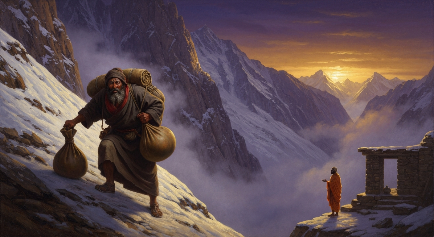 마르파는 인도를 세 번 건너 황금으로 가르침을 샀다