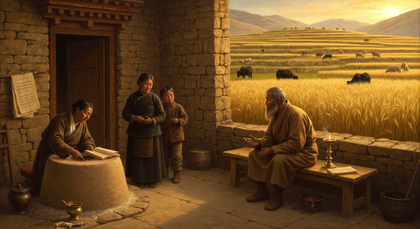 마르파는 승려가 되지 않고 결혼한 농부로 살았다