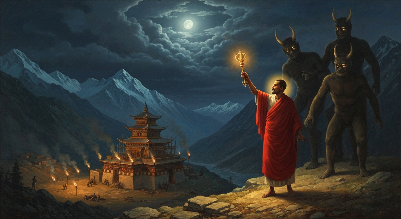 빠드마삼바바는 티베트 악령들을 적이 아닌 수호자로 만들었다