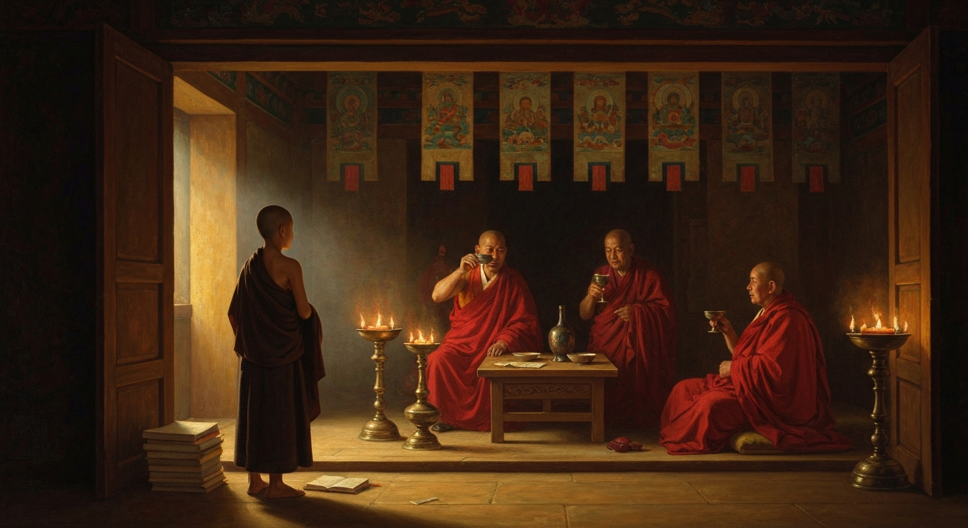 쫑카파는 술 마시는 승려들 한가운데서 계율을 다시 세웠다