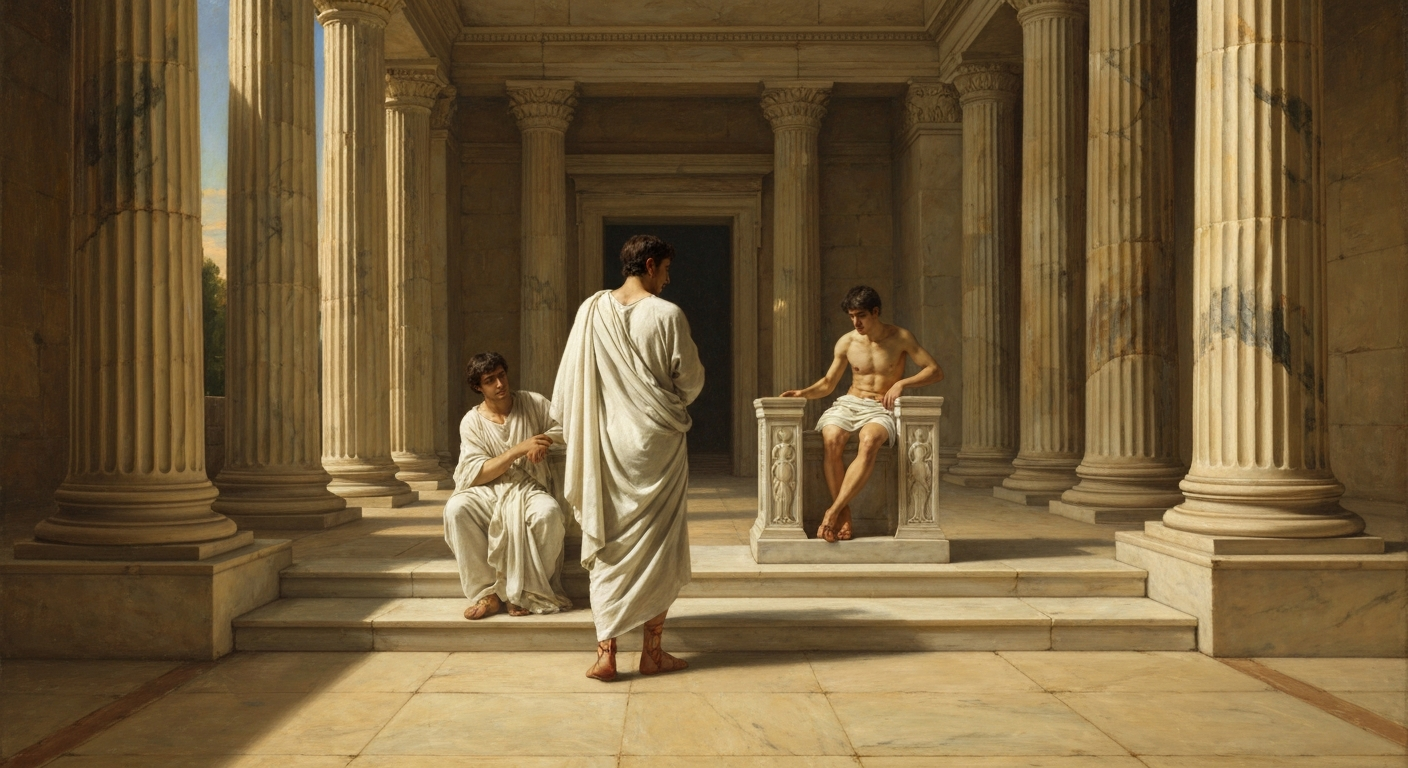 헤라클레이토스는 왕위를 동생에게 떠넘기고 도시를 떠났다