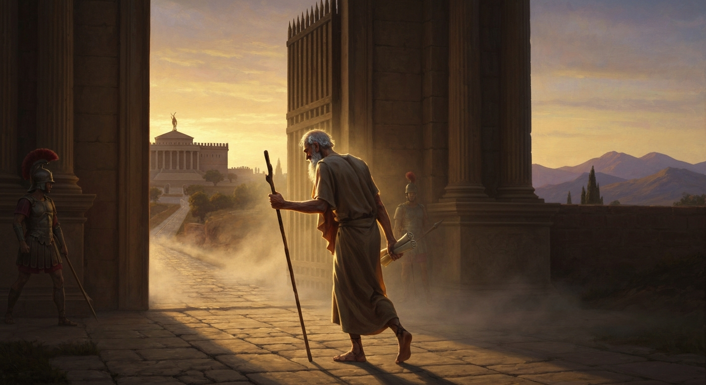 에픽테토스는 황제 도미티아누스에게 로마에서 추방당했다