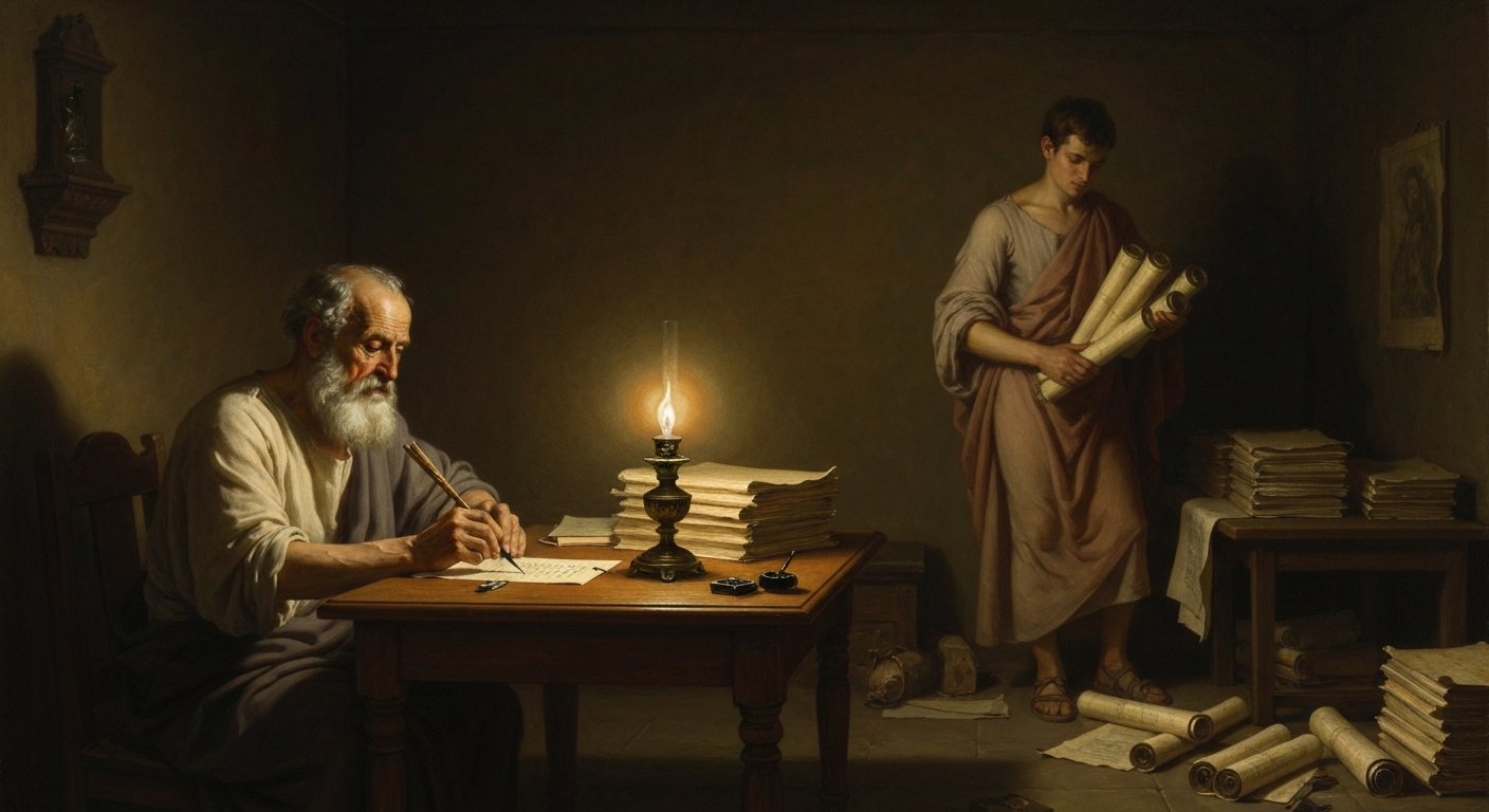 플로티노스는 50세가 돼서야 처음으로 펜을 들었다