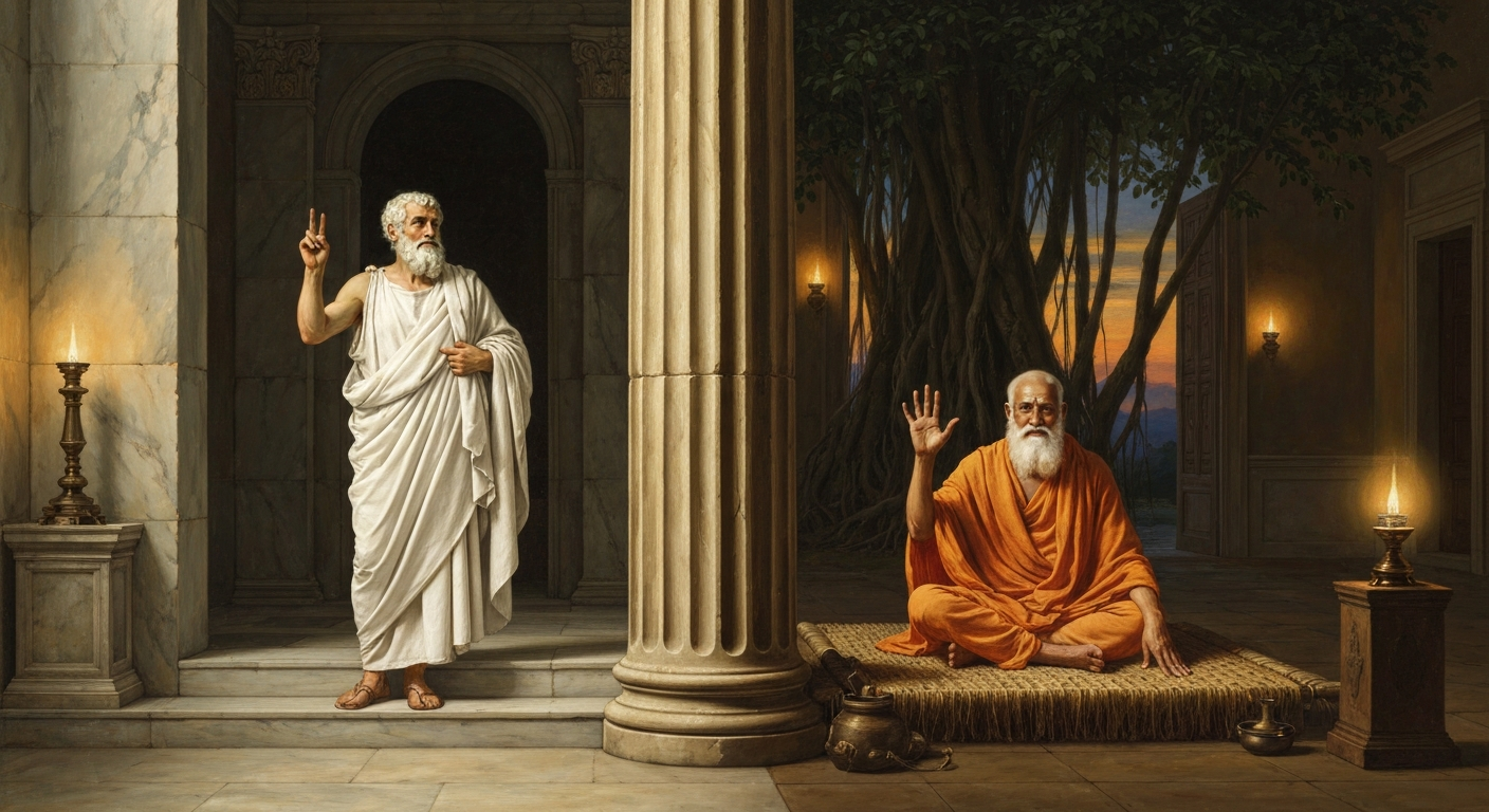 악샤파다는 아리스토텔레스보다 두 단계 더 갔다