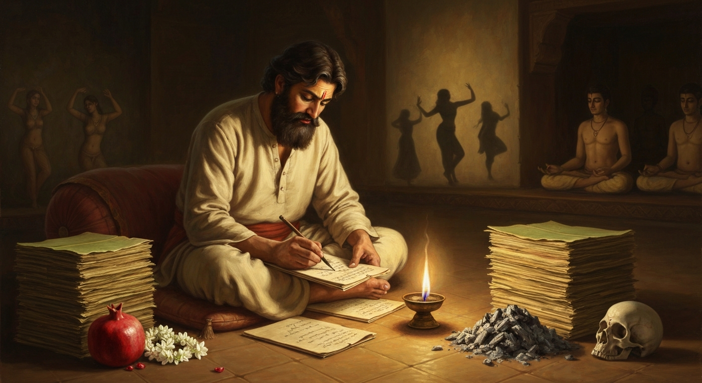 바르트리하리는 욕망의 시 100편과 출가의 시 100편을 같은 손으로 썼다