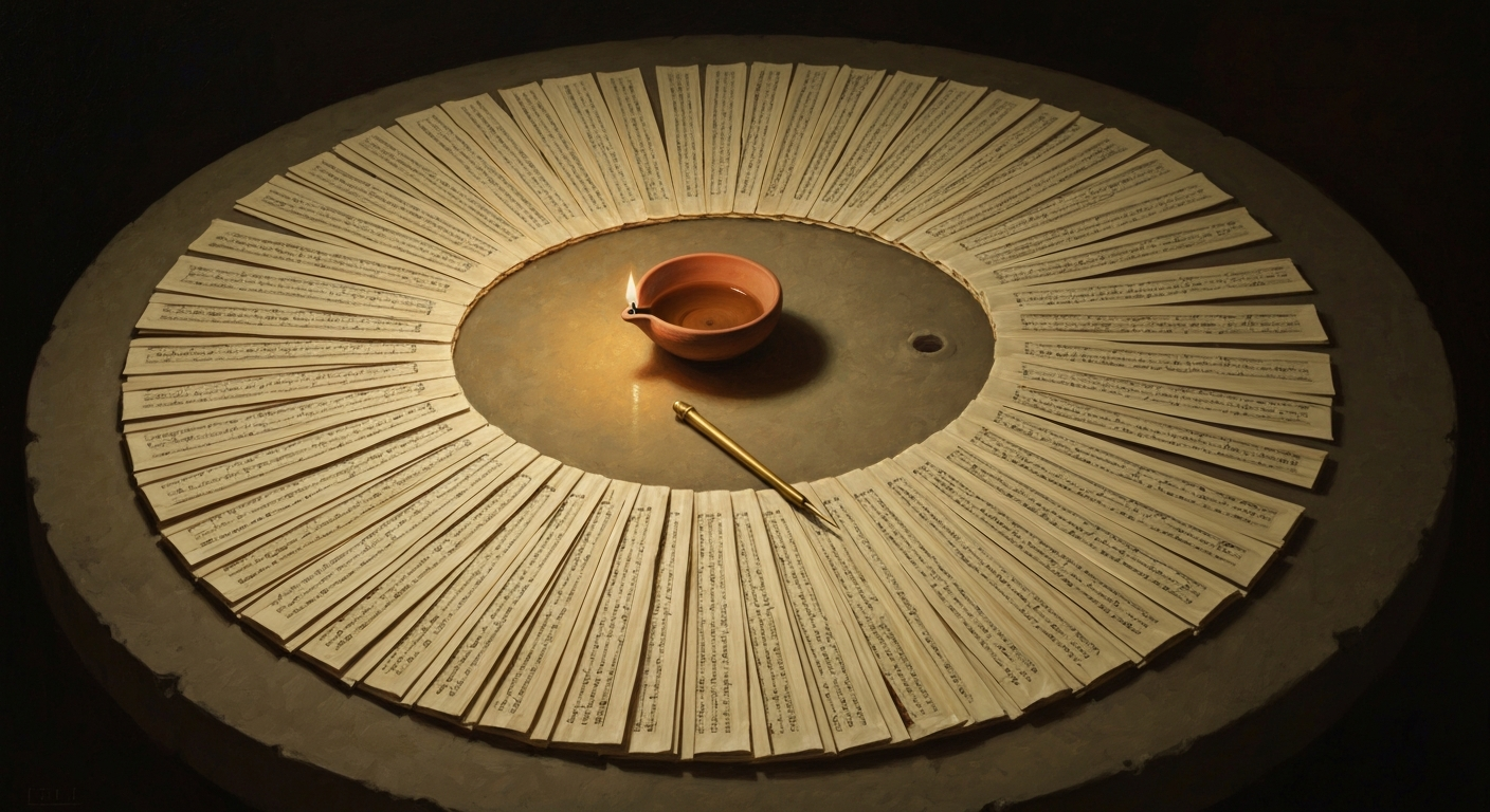 이슈바라크리슈나는 학파 전체를 72수의 시에 압축했다