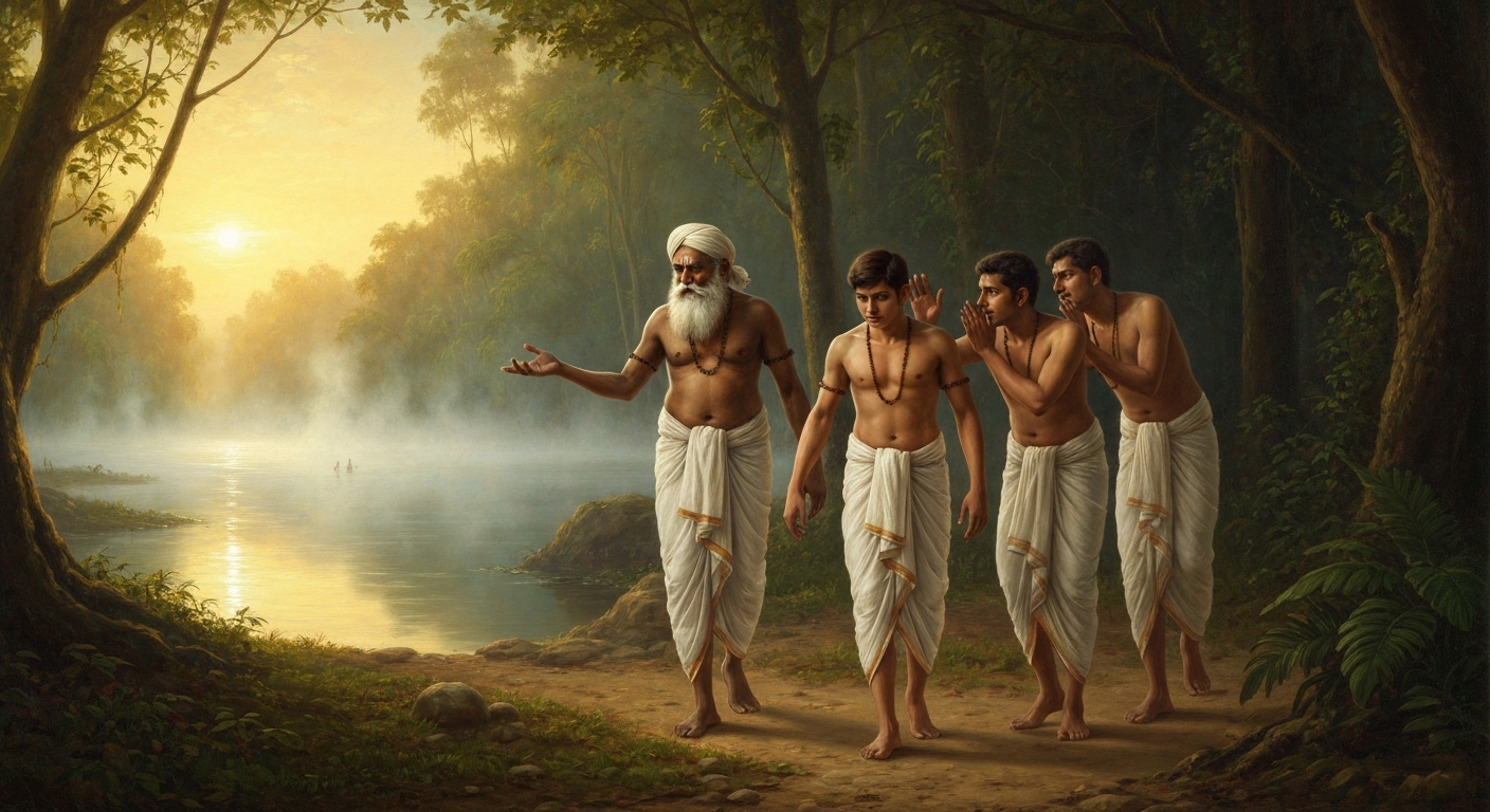 라마누자의 스승 야다바프라카샤는 그를 강에 빠뜨려 죽이려 했다