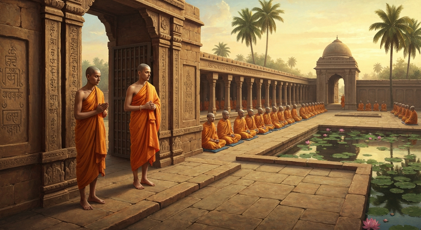 쿠마릴라는 평생 적이라 부를 종교의 승복을 입었다