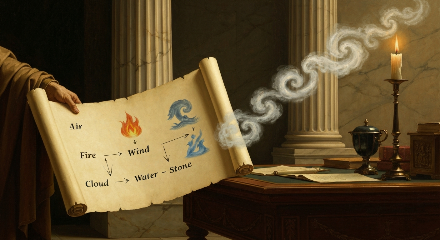 그는 보이지 않는 공기를 만물의 근원이라 불렀다