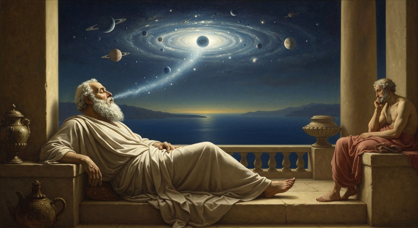 그는 인간의 영혼과 우주를 같은 원리로 묶었다