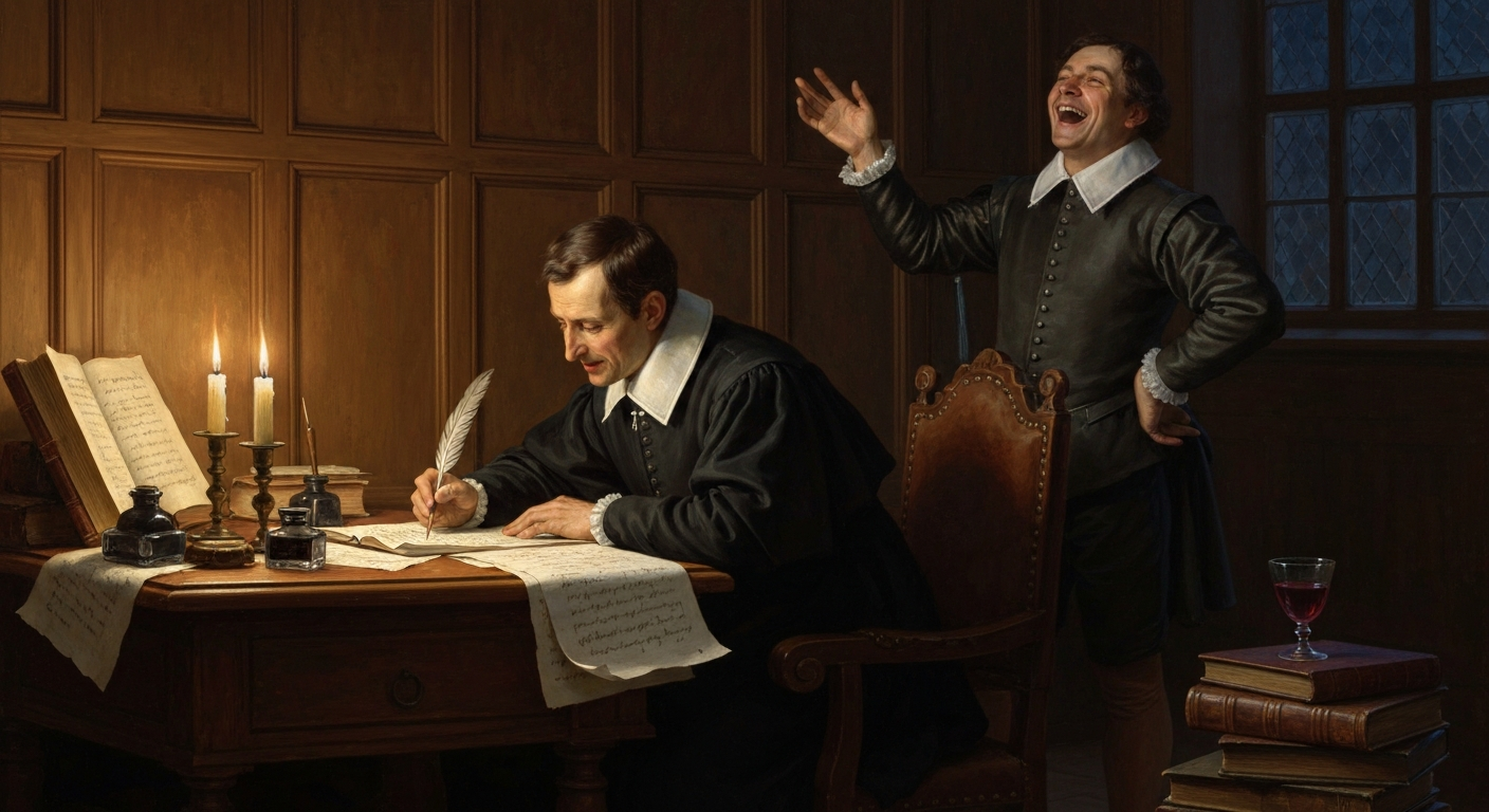 에라스무스는 친구 집에서 일주일 만에 교회를 조롱하는 책을 썼다