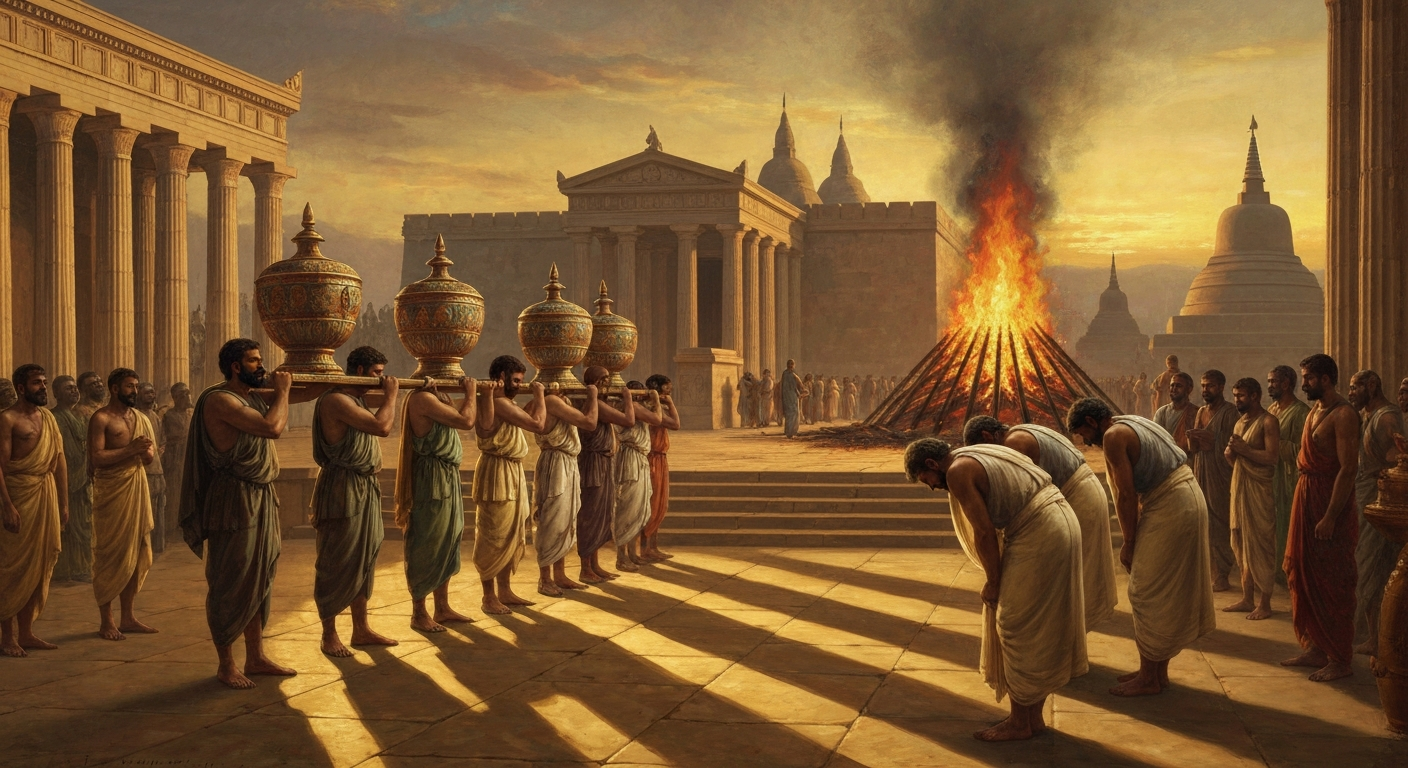 메난드로스 왕은 죽은 뒤 부처처럼 유골이 도시들에 분할됐다