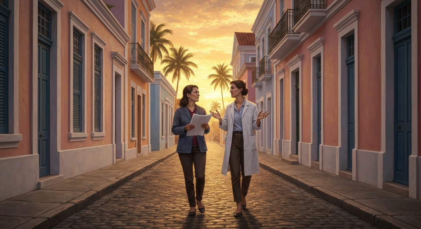 샤르팡티에는 푸에르토리코의 골목에서 다우드나에게 손을 내밀었다