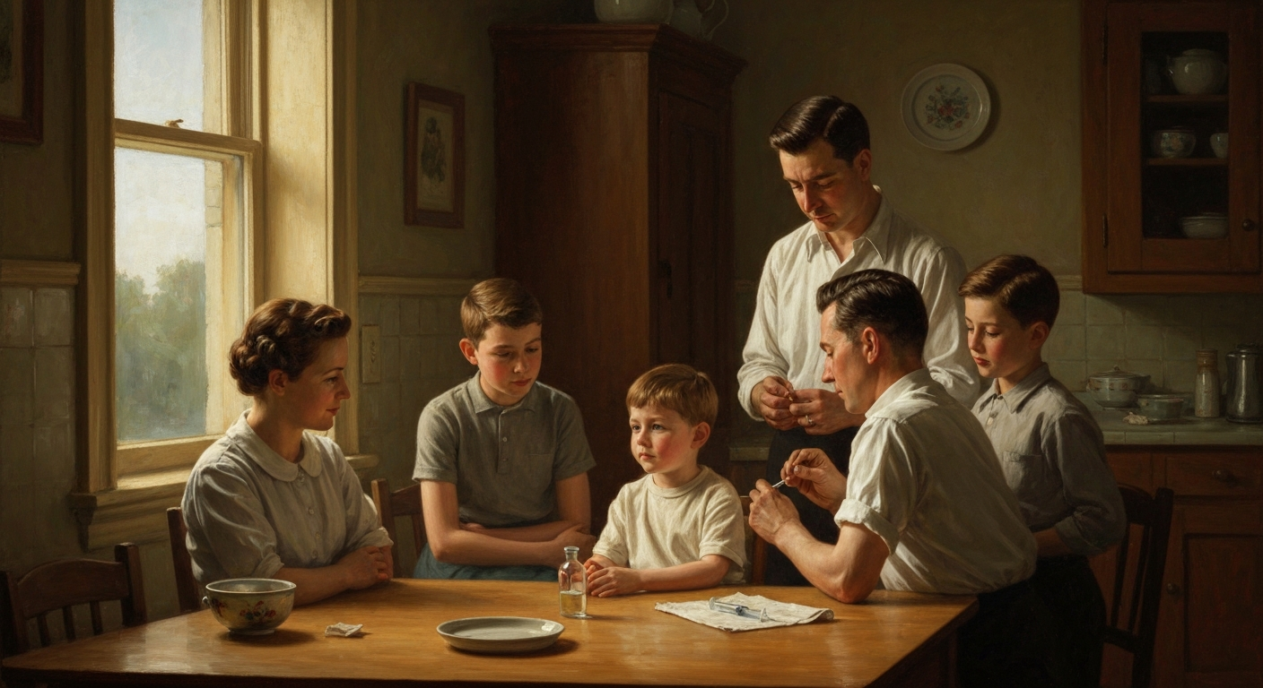 소크는 자기 세 아들에게 백신을 먼저 주사했다