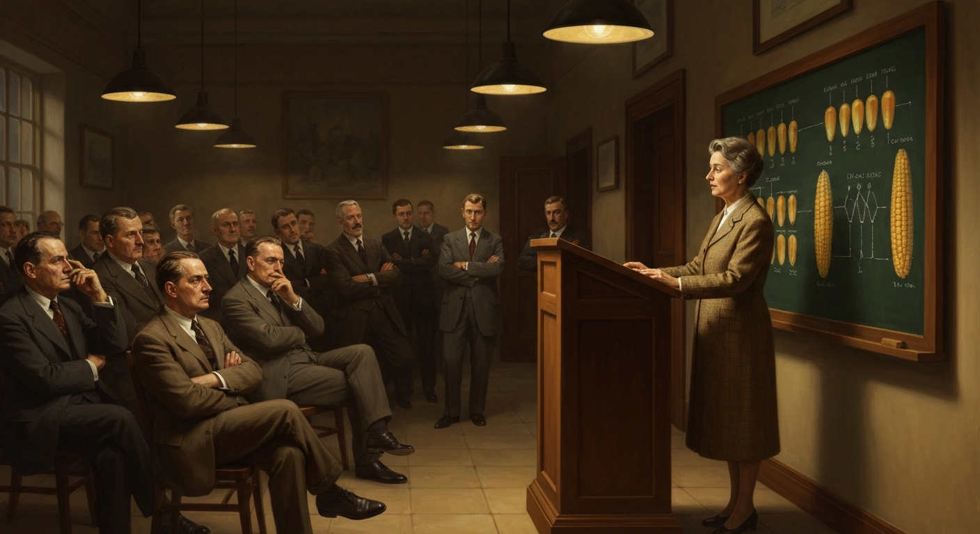 매클린톡은 노벨상감 발표를 하고 비웃음을 샀다