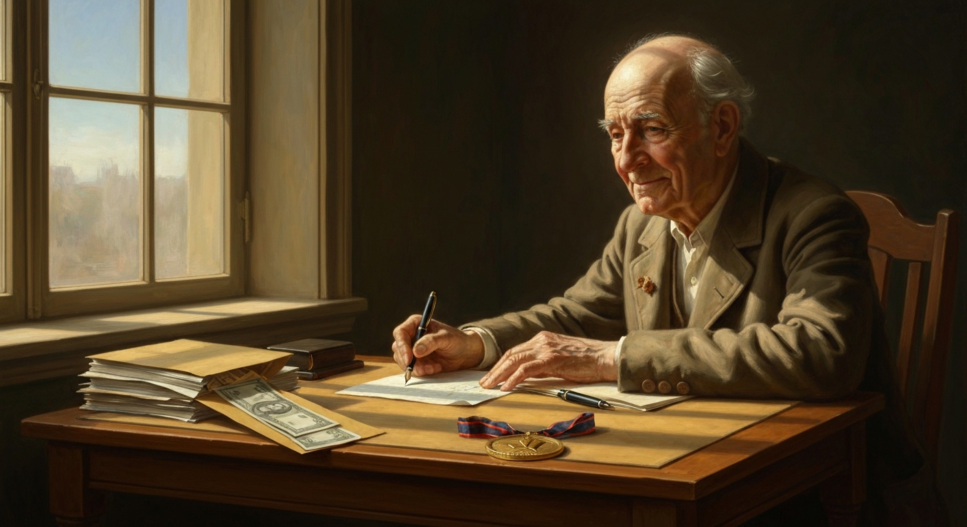 평생 돈 없던 그는 받은 상금을 거의 다 나눠줬다