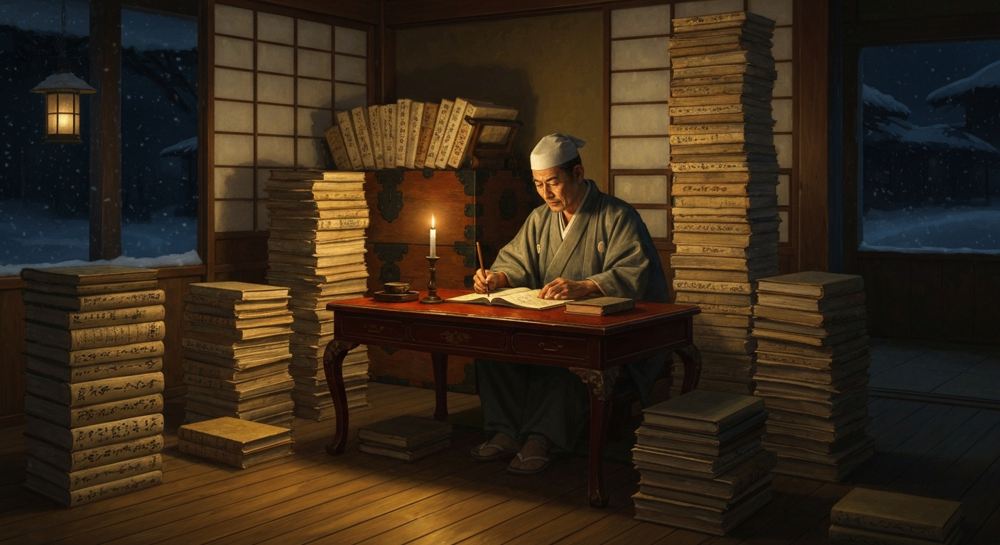 변방 의사 안도 쇼에키가 서랍에 101권을 숨겼다