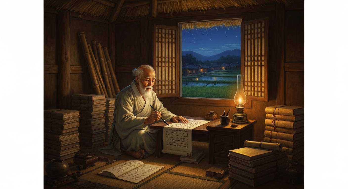 이익은 안산 첨성리를 평생 떠나지 않고 성호사설을 썼다